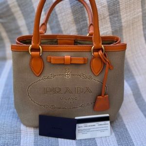 Prada Logo Jacquard papaya